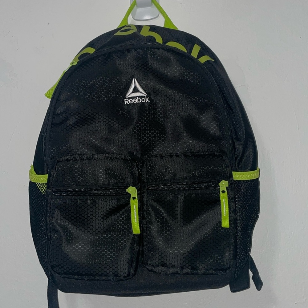 Reebok Sienna 16" Black & Neon Green Backpack with Tech Pocket